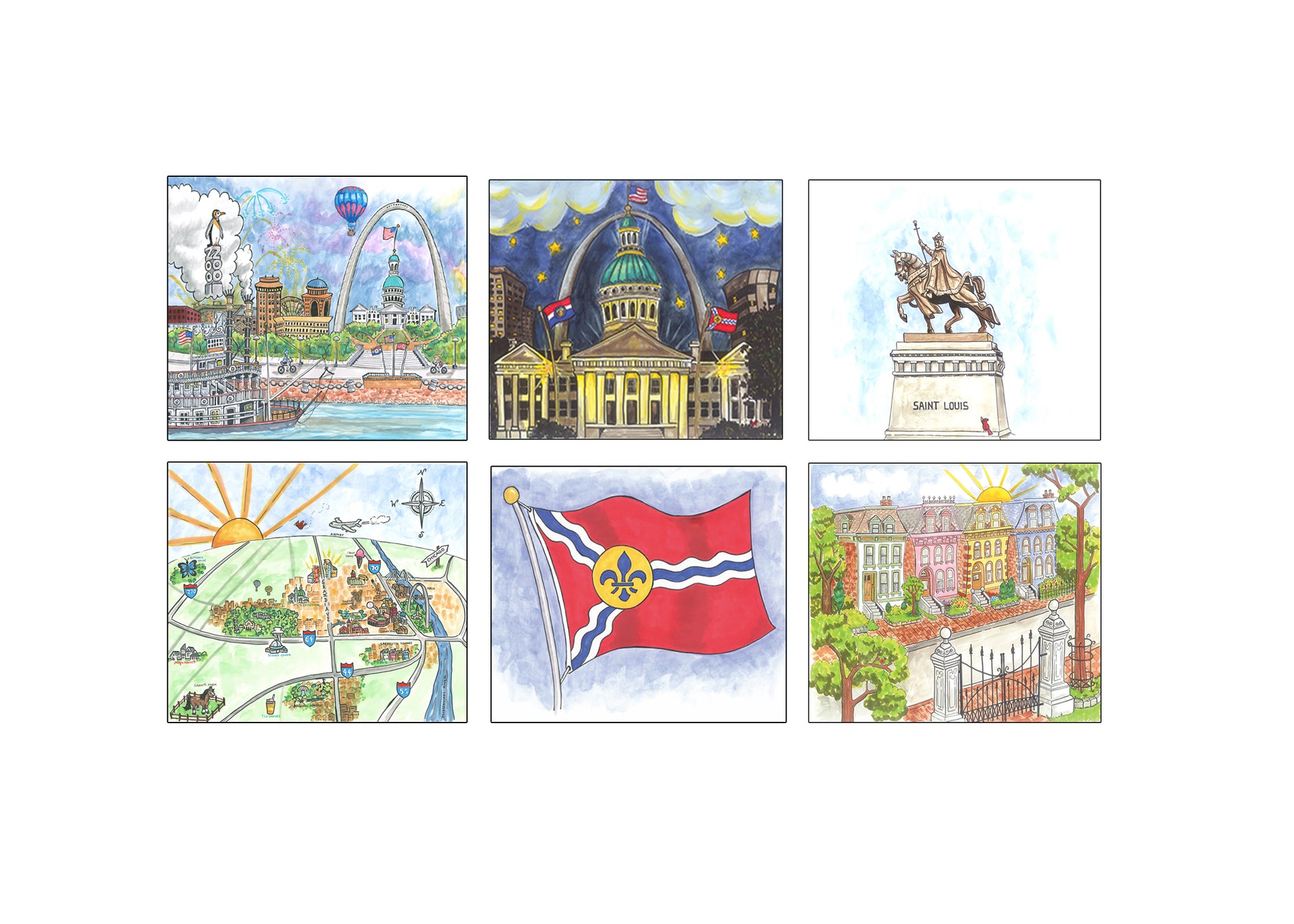 Goodnight St. Louis<br>Note Cards Series 1<br><br>Available Online and<br>at Retailers